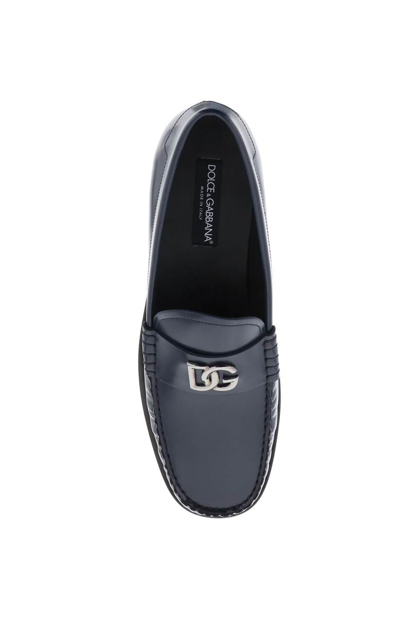 Shop Dolce & Gabbana City Blanco Loafers In Blu