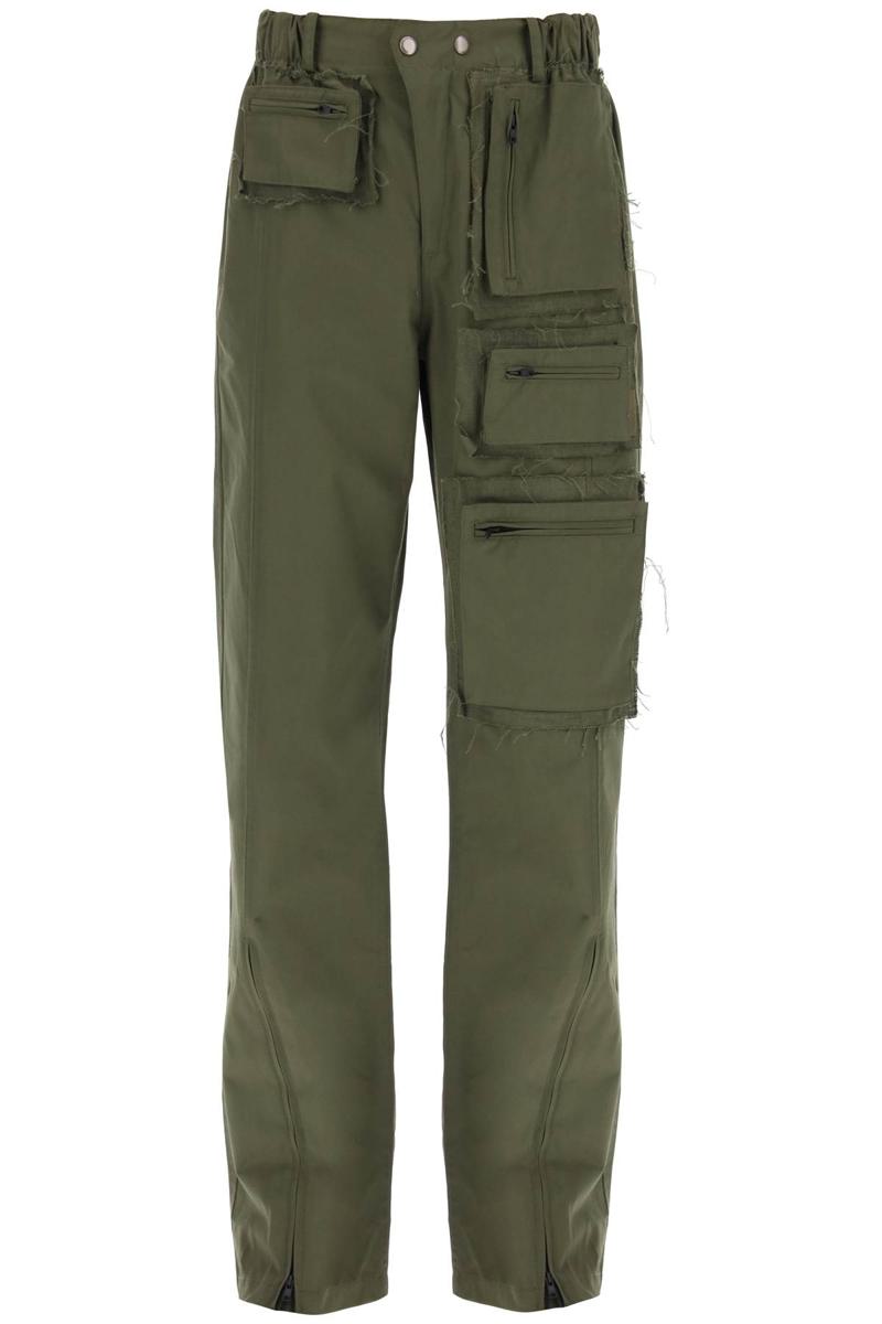 Shop Andersson Bell Cargo Pants With Raw-cut Details In Verde