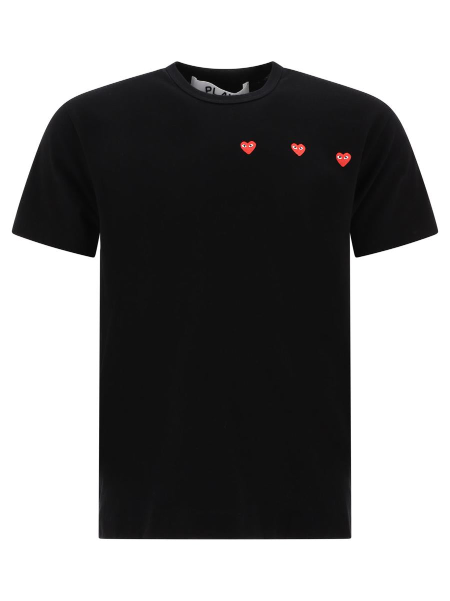 Shop Comme Des Garçons Play "multi Heart" T-shirt In Black