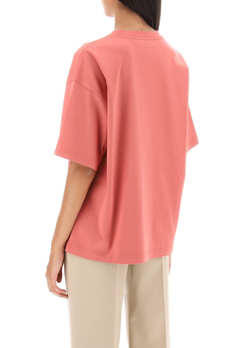 Shop Lanvin Curb Logo Oversized T-shirt In Rosa