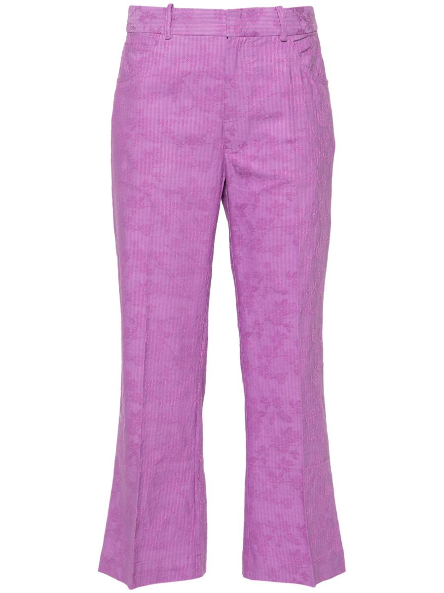 Rodebjer Miso Striped Trousers In Pink & Purple