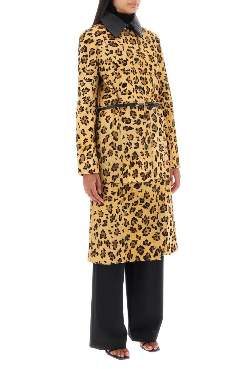 Shop Saks Potts 'ginger' Leopard Motif Ponyskin Coat In Beige