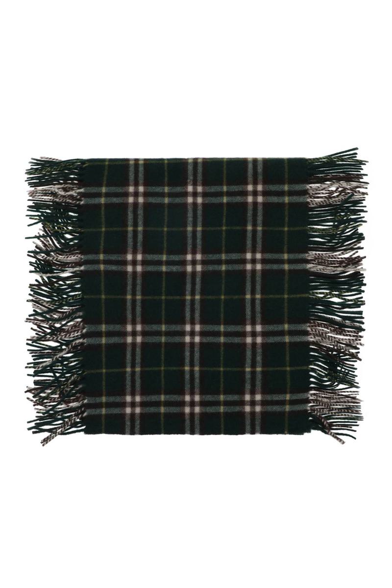 Shop Burberry Check Cashmere Scarf In Marrone