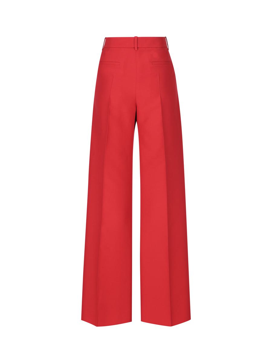 Shop Valentino Garavani Trousers In Red