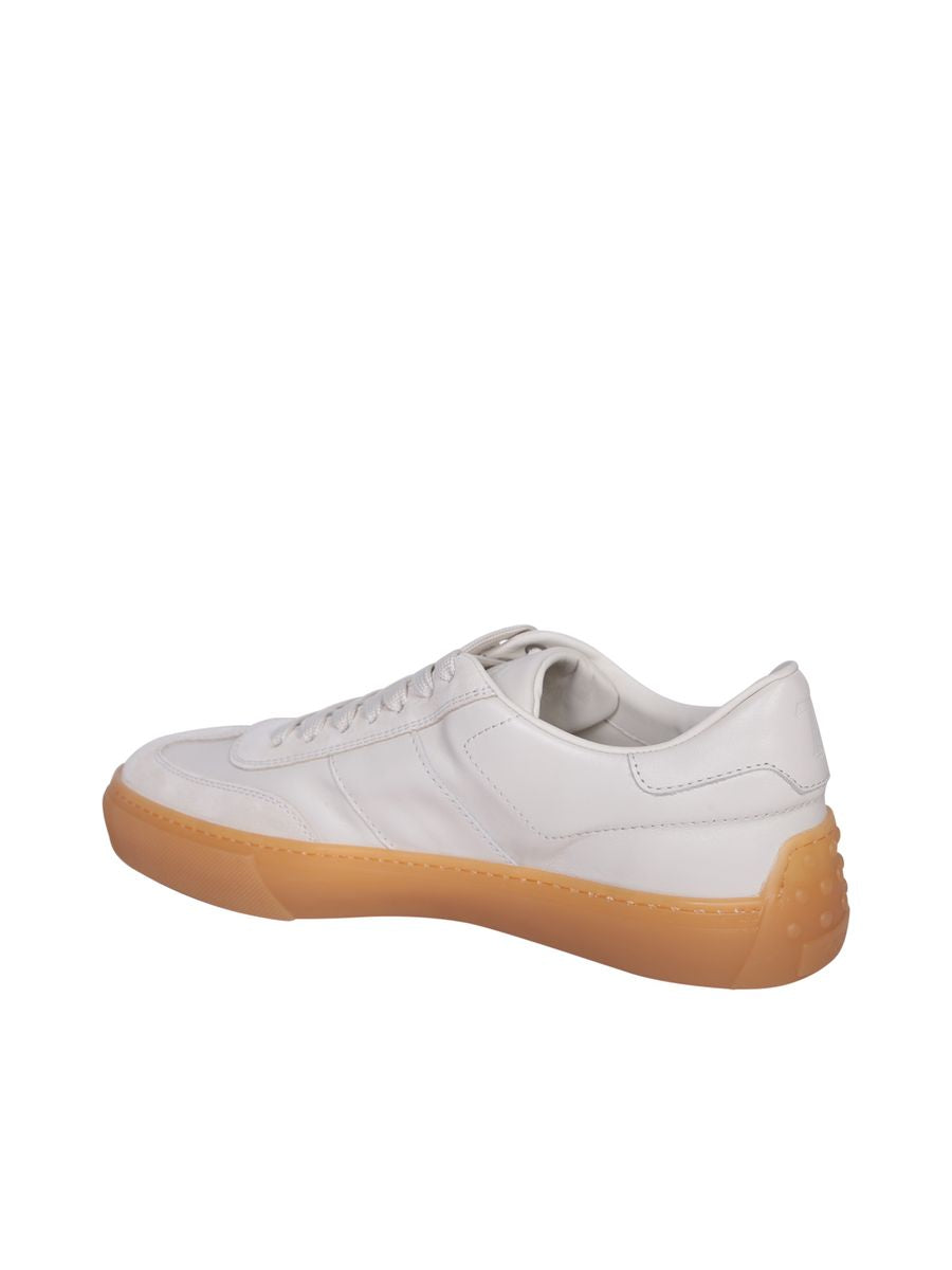 Shop Tod's Sneakers In Ivory