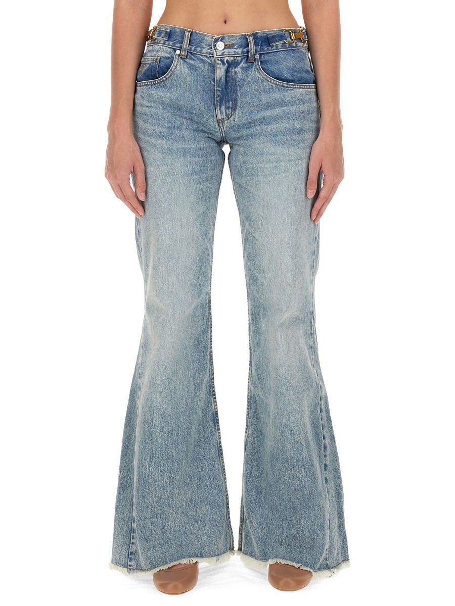 Shop Stella Mccartney Light Blue Cotton Jeans