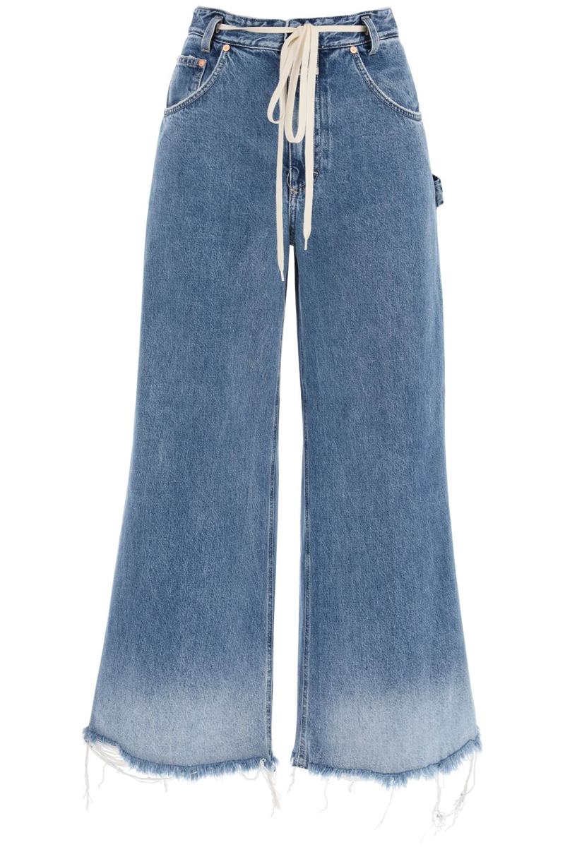 Shop Closed Flare Morus Jeans With Distressed Details In Blu