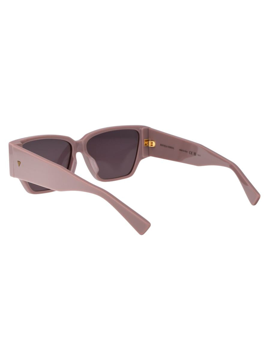 Shop Bottega Veneta Sunglasses In 004 Pink Pink Brown