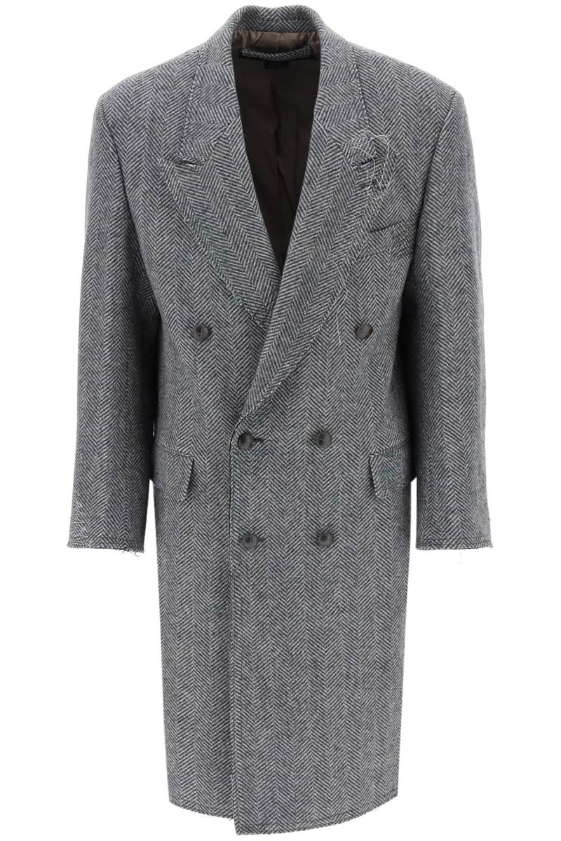 Shop Andersson Bell 'moriens' Double-breasted Coat In Grigio
