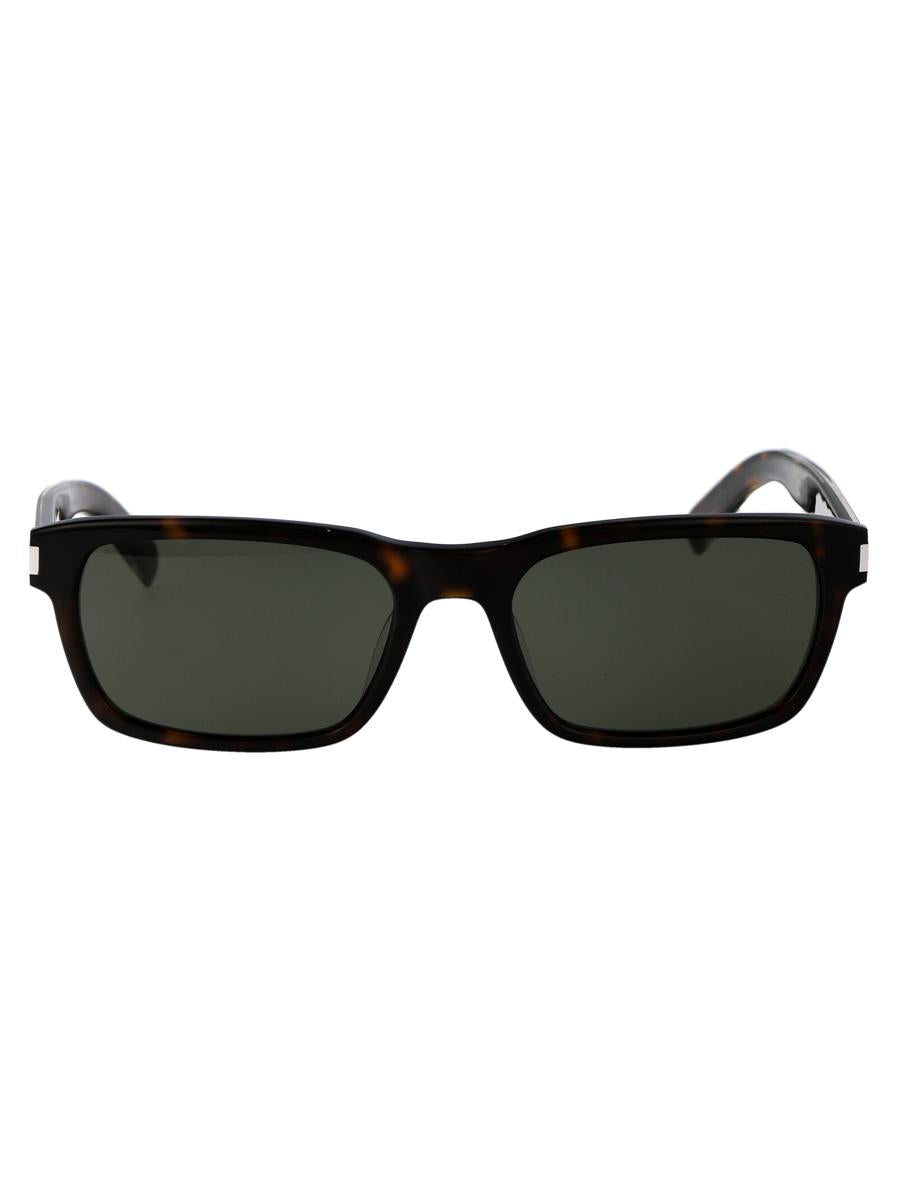 Shop Saint Laurent Eyewear Sunglasses In 004 Havana Crystal Grey