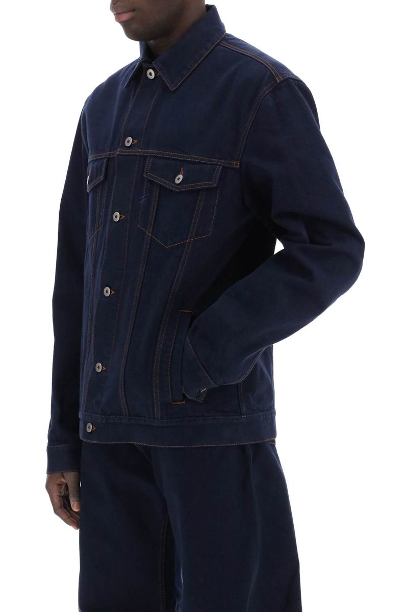 Shop Burberry Japanese Denim Jacket For Men/w In Blu