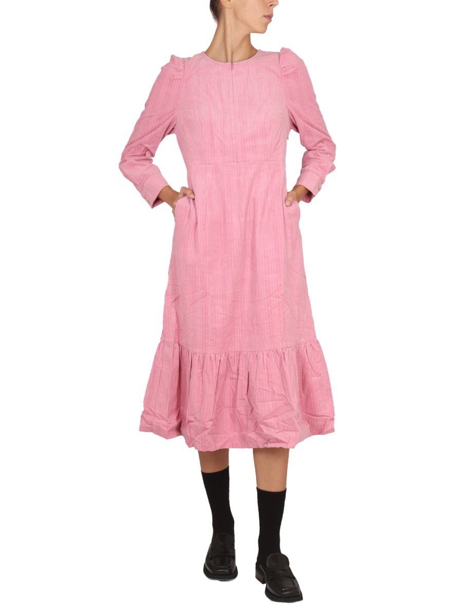 Shop Baum Und Pferdgarten Midi Dress "aleema" In Pink