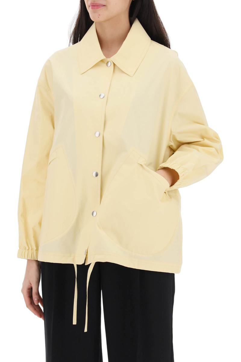 Shop Jil Sander "coach Jacket With Logo Print" In Giallo