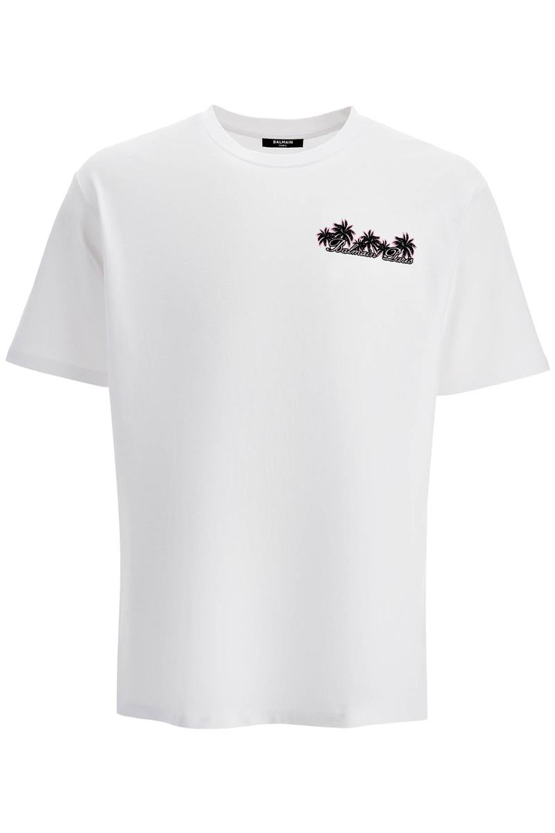 Shop Balmain Club T-shirt In Bianco