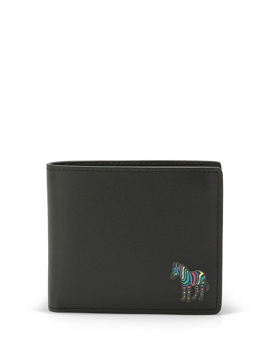 Shop Paul Smith Leather Wallet With Zebra Logo Print In Black