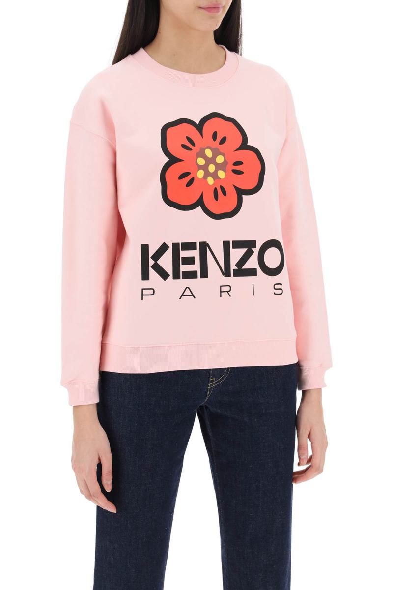 Shop Kenzo Bokè Flower Crew-neck Sweatshirt In Rosa