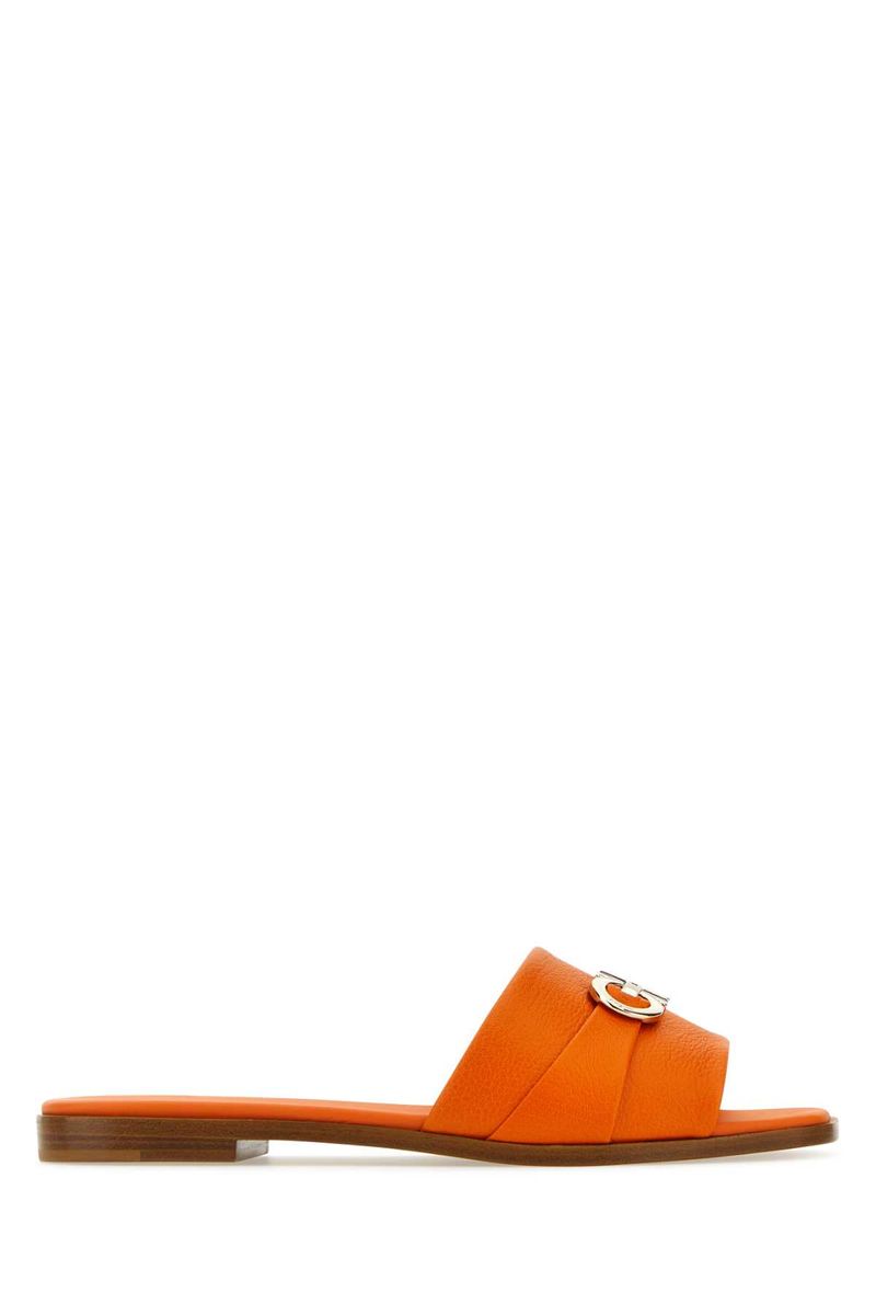 Shop Ferragamo Salvatore  Slippers In Orange