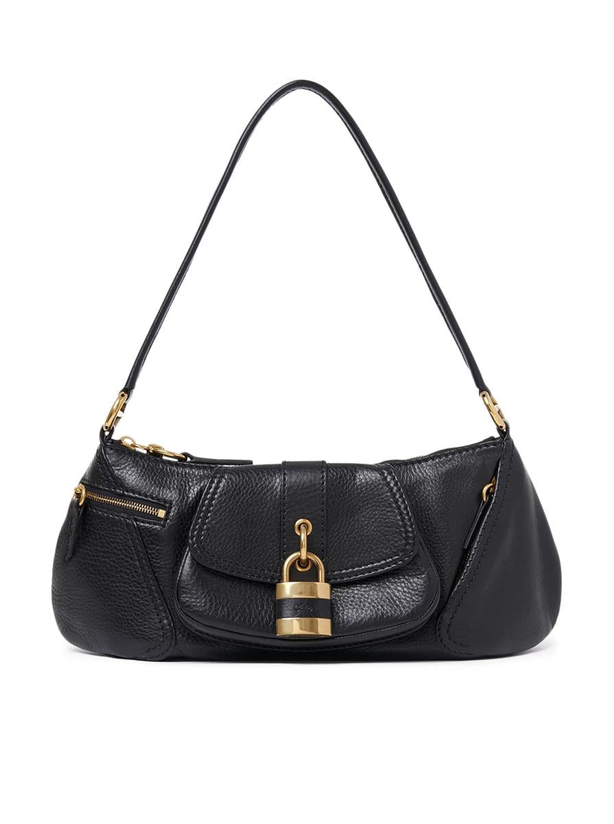 Chloé The 99 Shiny Grained Leather Bag In Black