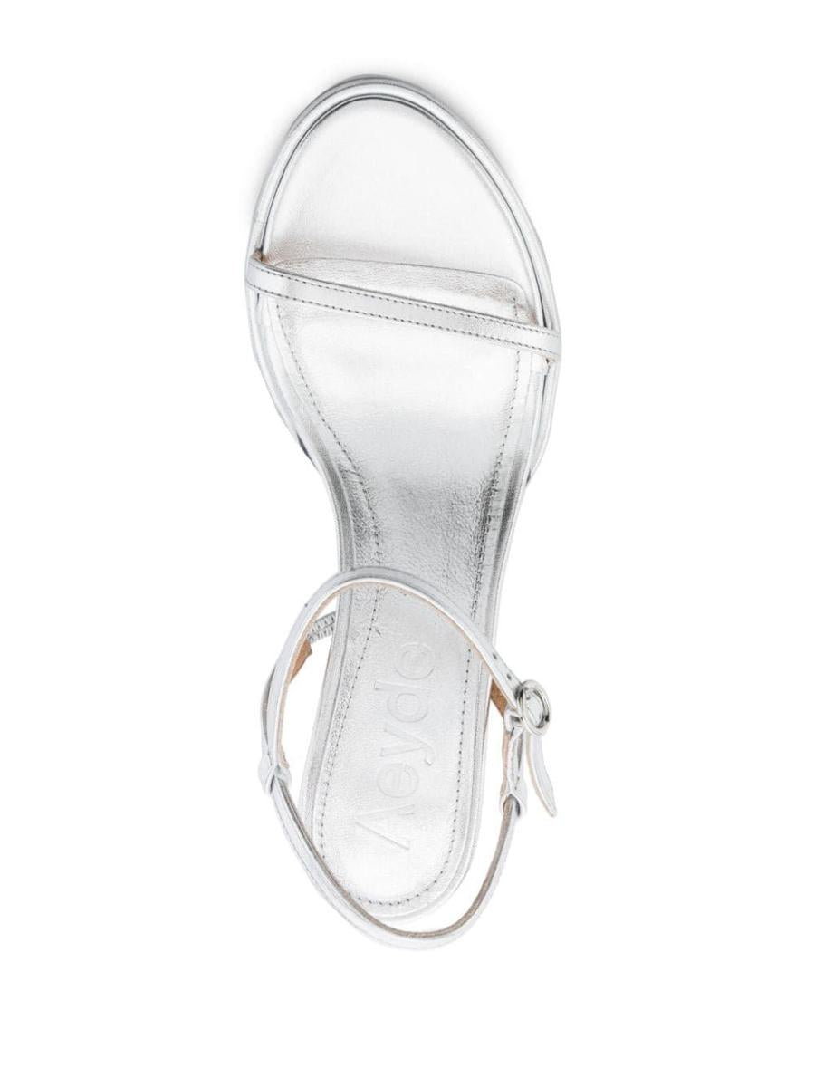 Shop Aeyde Sandals In Silver