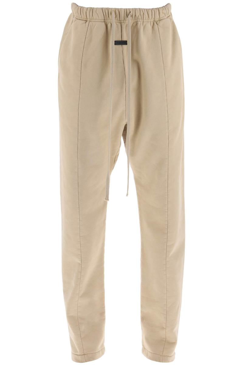 Shop Fear Of God "brushed Cotton Joggers For In Neutro