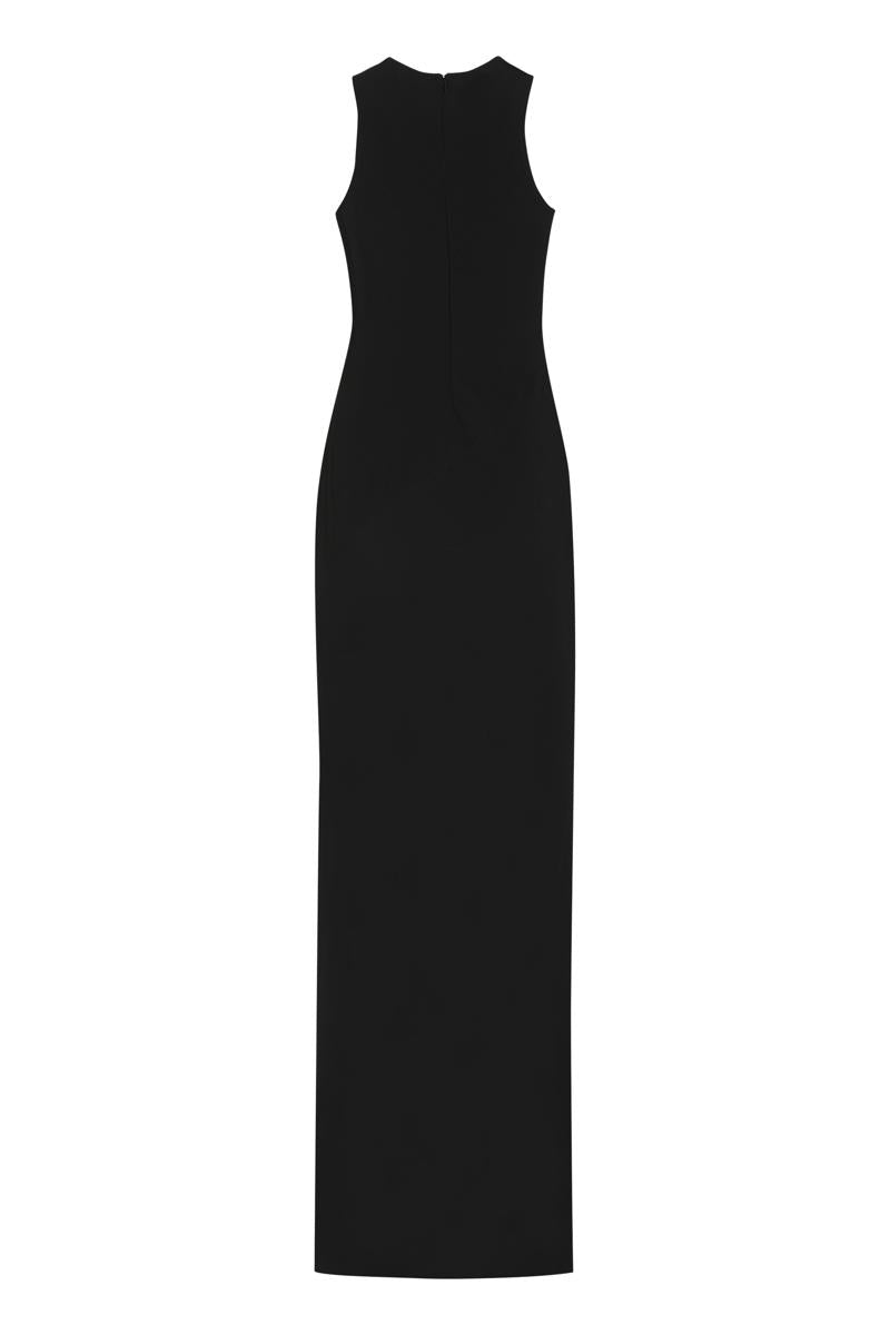 Shop Ami Alexandre Mattiussi Ami Paris Crepe Dress In Black