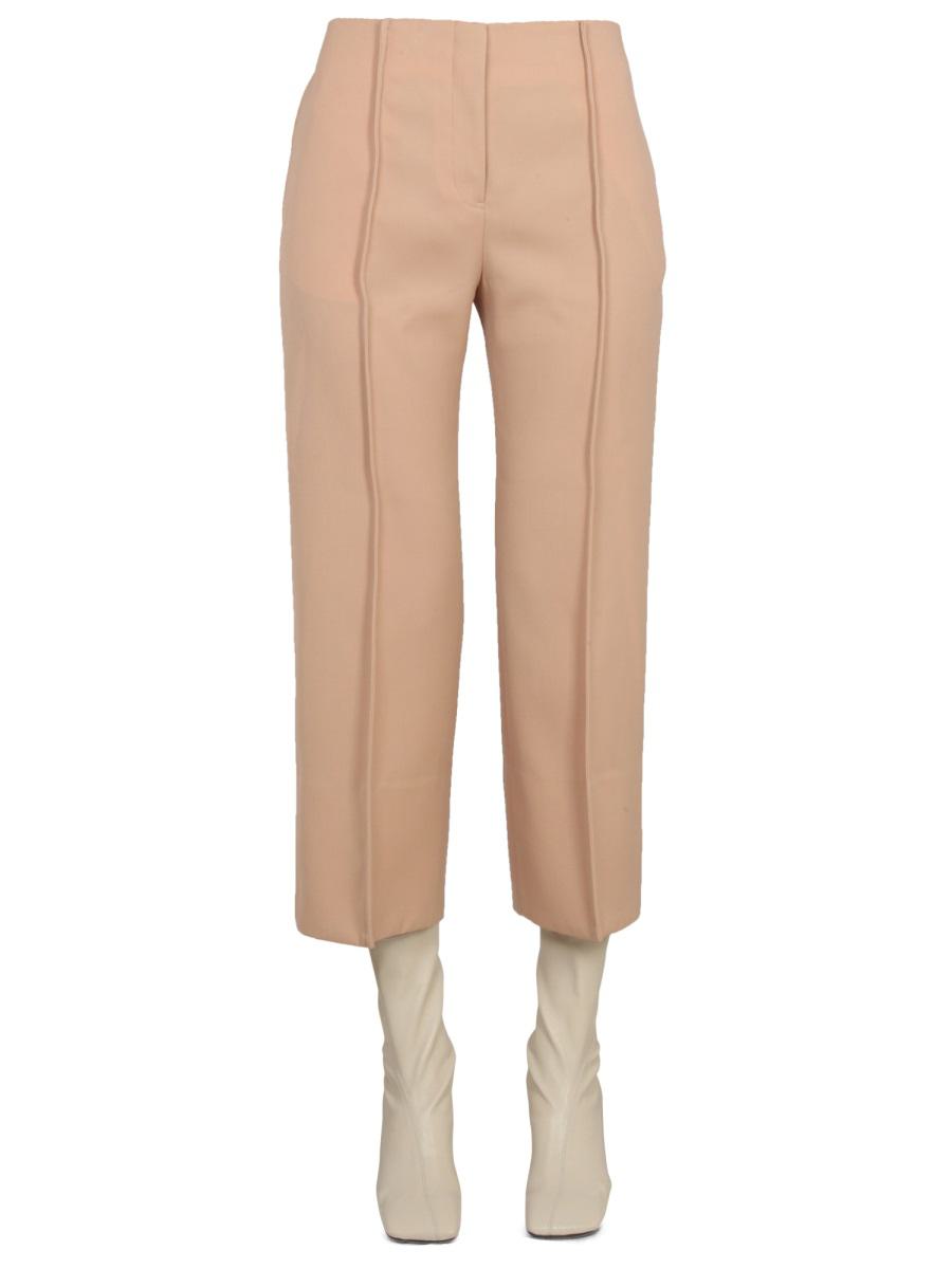 Shop Jil Sander Wool Pants In Beige