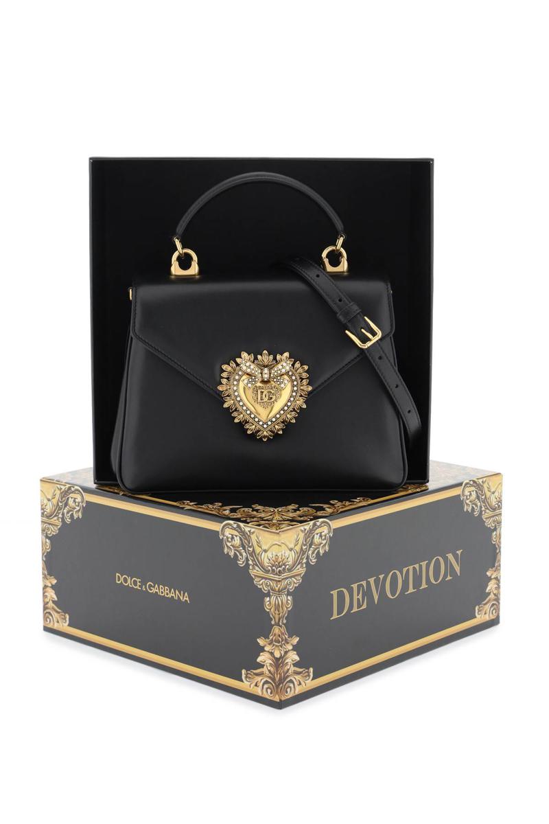 Shop Dolce & Gabbana Devotion Handbag In Nero
