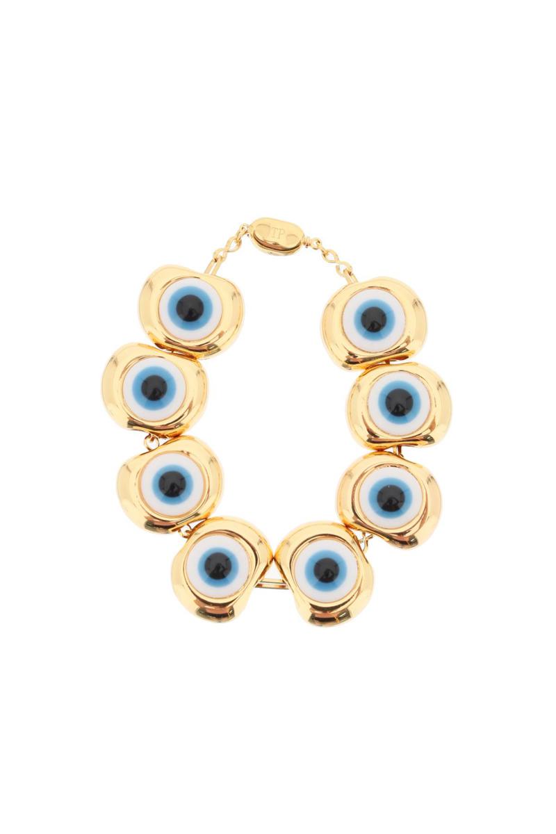 Shop Timeless Pearly Bracelet With Eyes In Oro