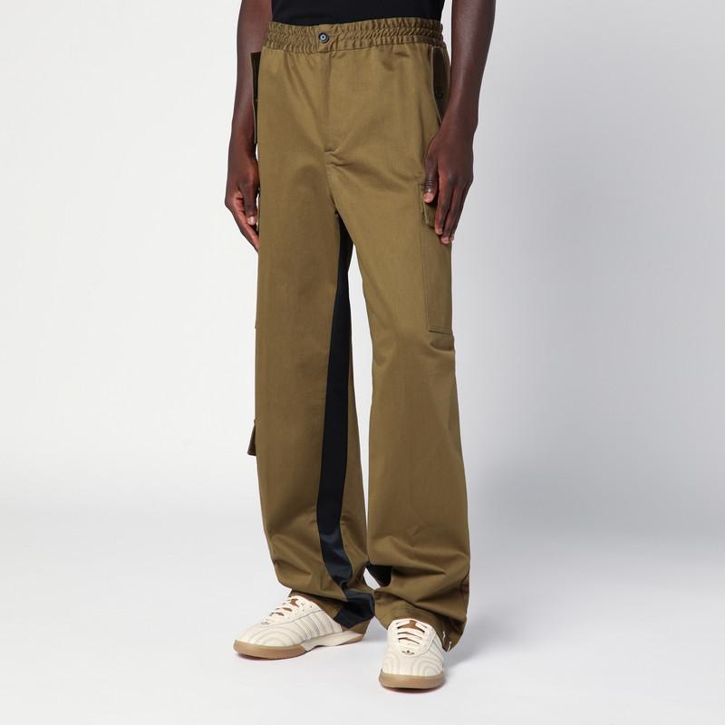 Shop Wales Bonner Khaki Trousers In Green