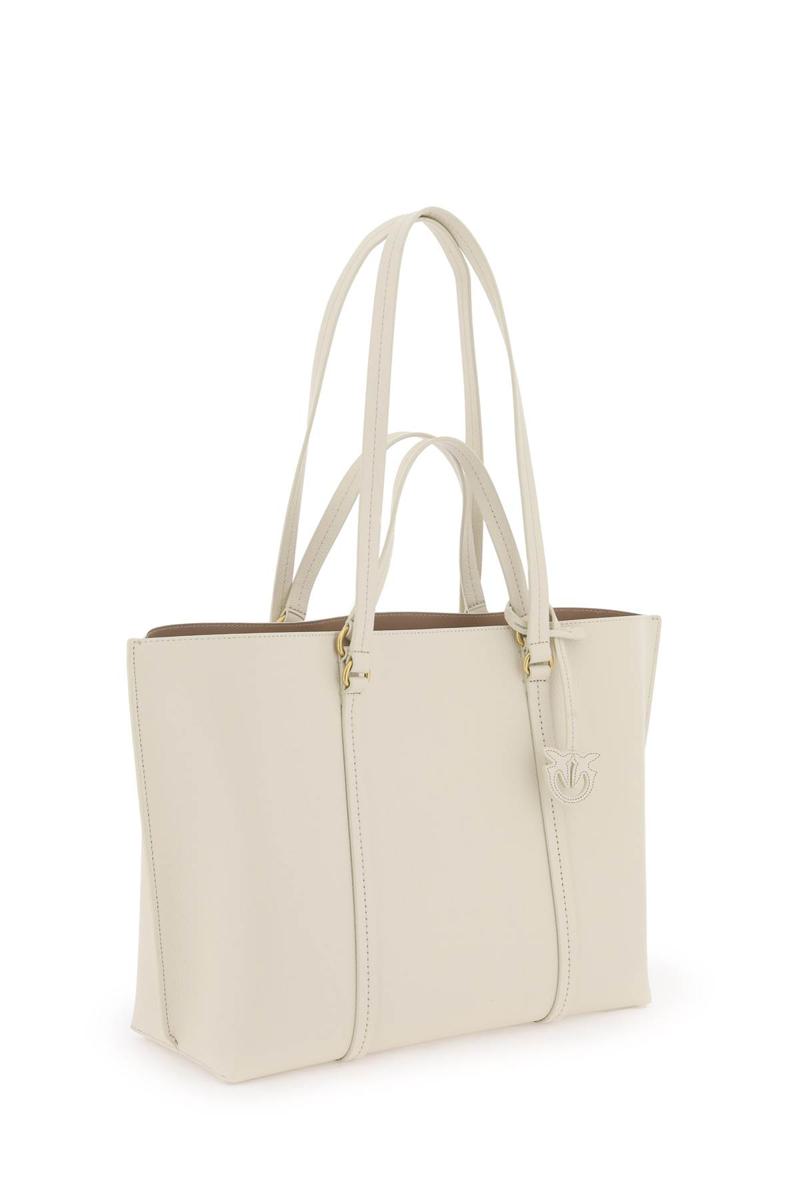 Shop Pinko Large Shopper Bag In Bianco