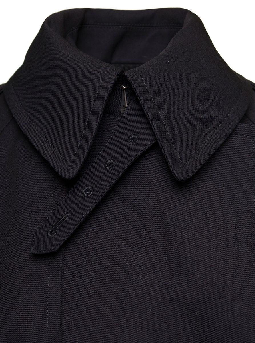 Shop Balenciaga Garde-robe Hourglass Trench Coat Clothing In Black