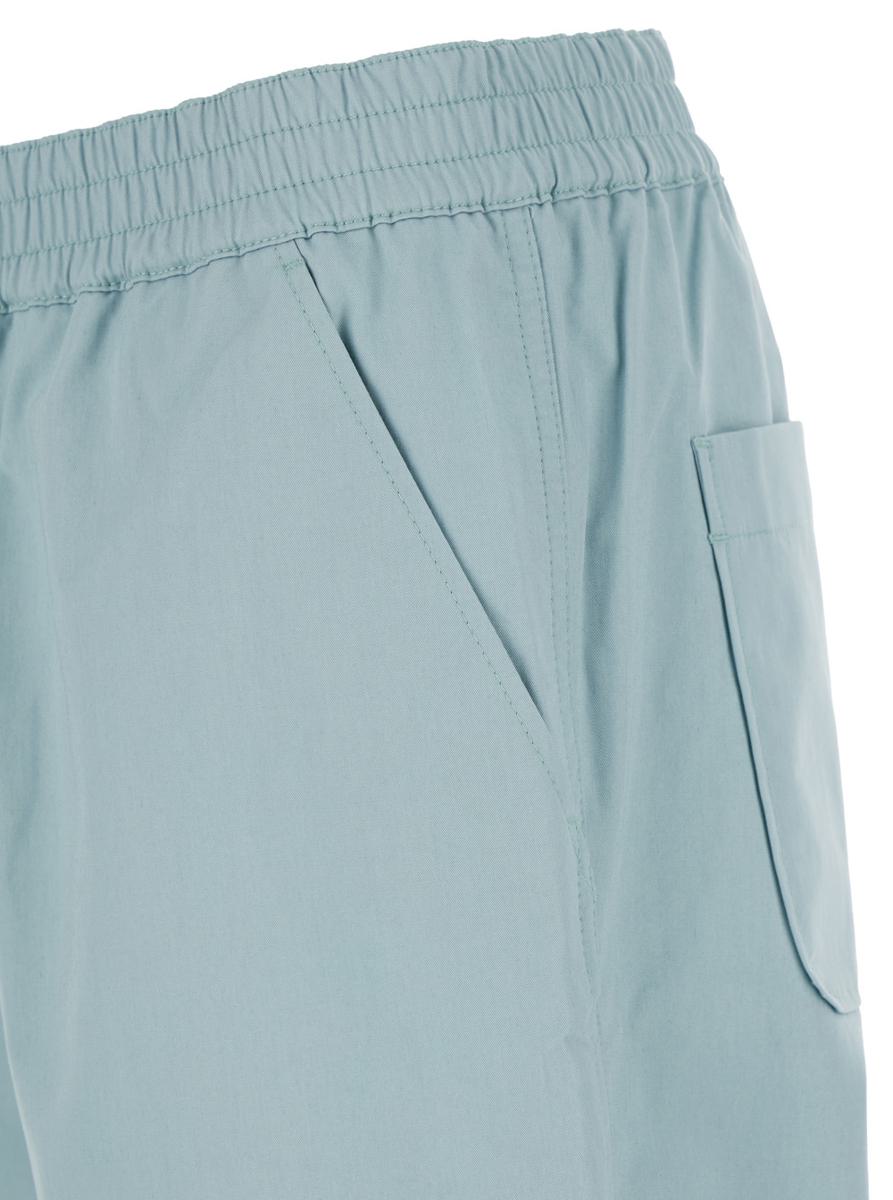 Shop Maison Kitsuné Light Blue Straight Pants In Cotton Man