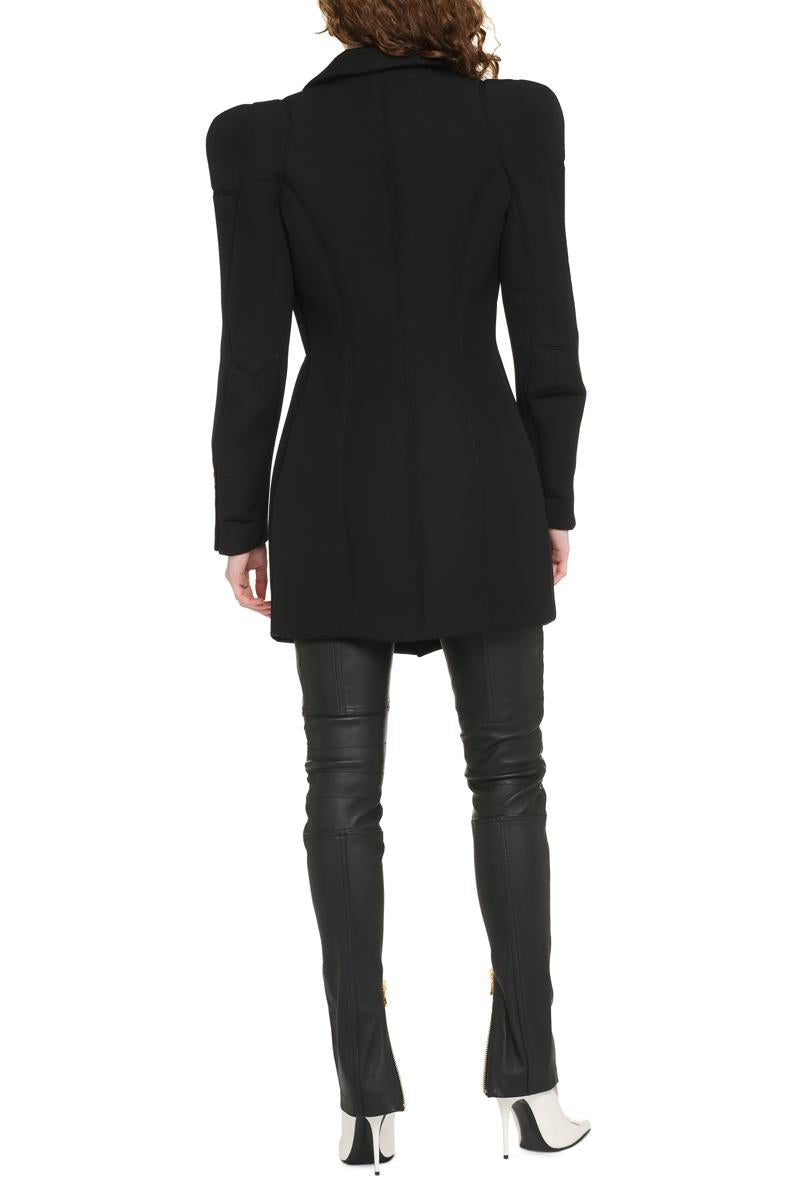 Shop Balmain Wool Single-breasted Blazer In Black