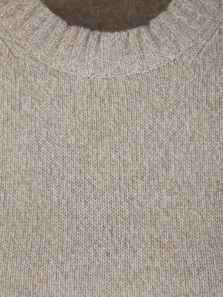 Shop Ami Alexandre Mattiussi Ami Paris Cashmere Knit Sweater In Taupe