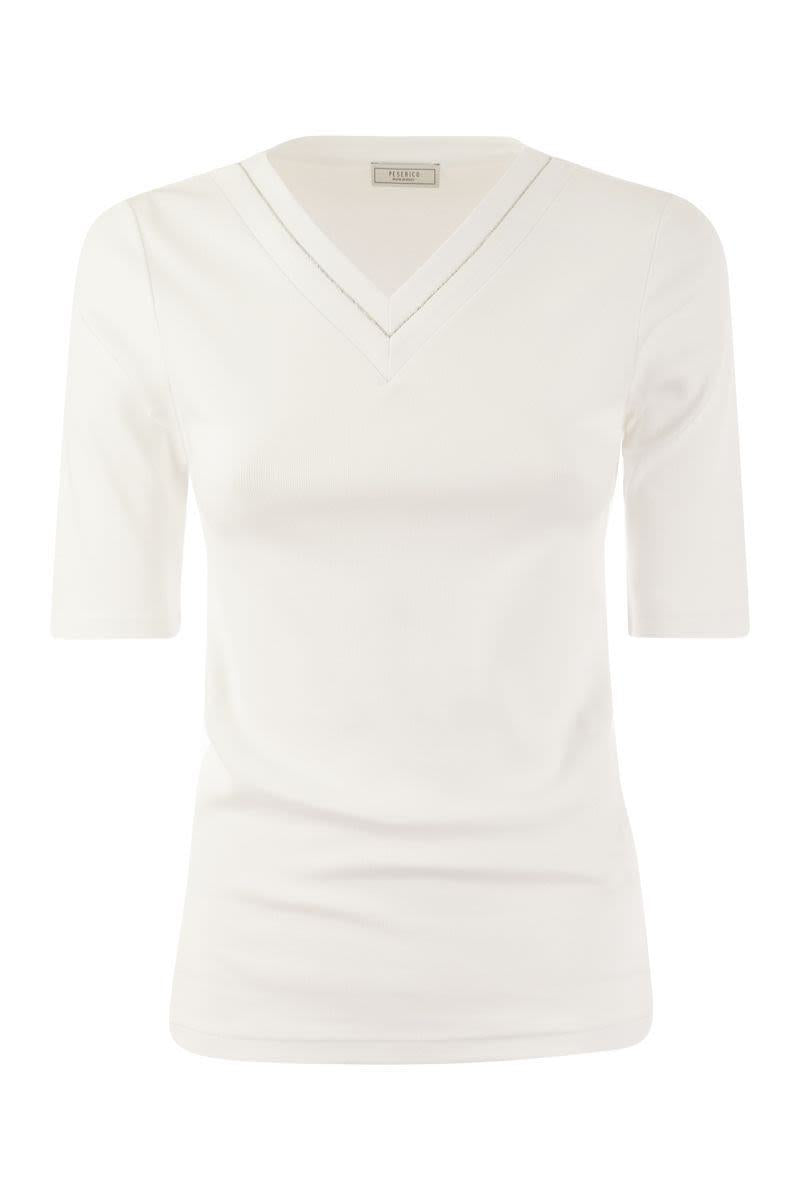 Shop Peserico T-shirt Bianco In White