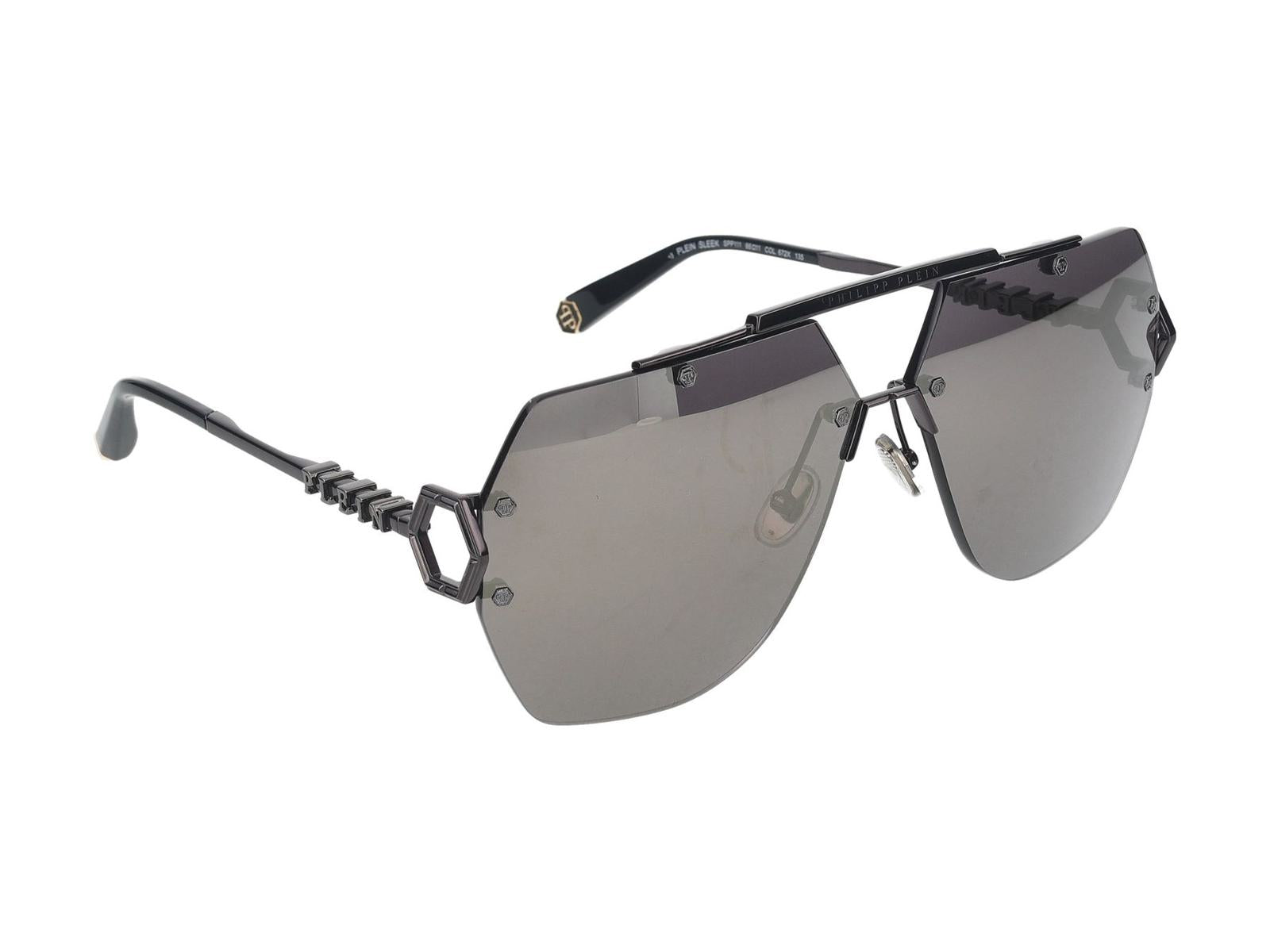 Shop Philipp Plein Sunglasses In Glossy Black Gold