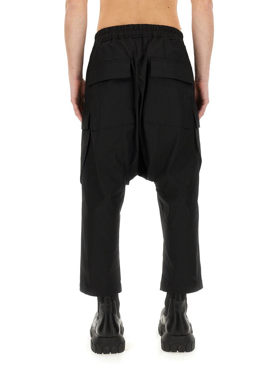 Shop Rick Owens Cotton Pants In Black