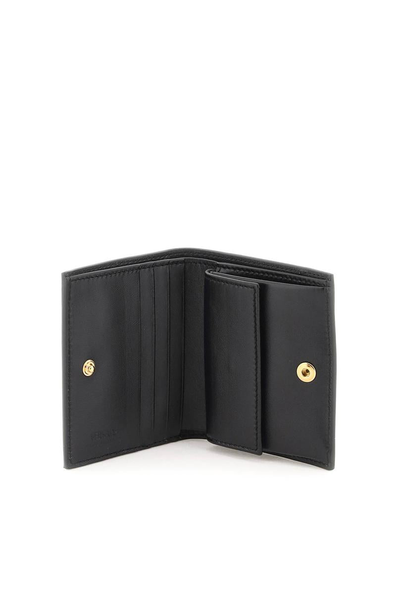 Shop Versace Greca Goddes Wallet In Nero