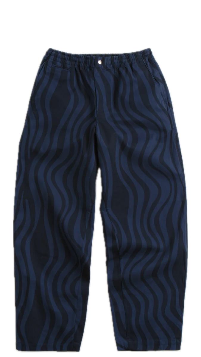 Shop Parra Flowing Stripes Pants In Blue