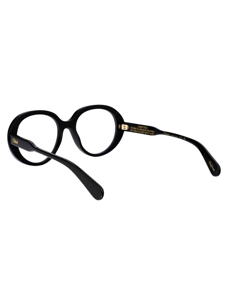 Shop Chloé Optical In 001 Black Black Transparent