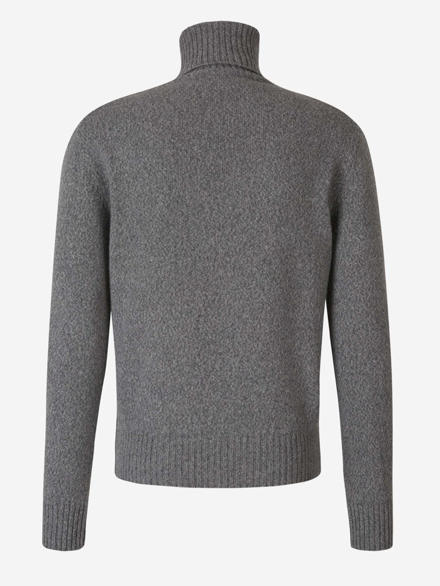 Shop Ami Alexandre Mattiussi Ami Paris Cashmere Turtleneck Sweater In Light Grey
