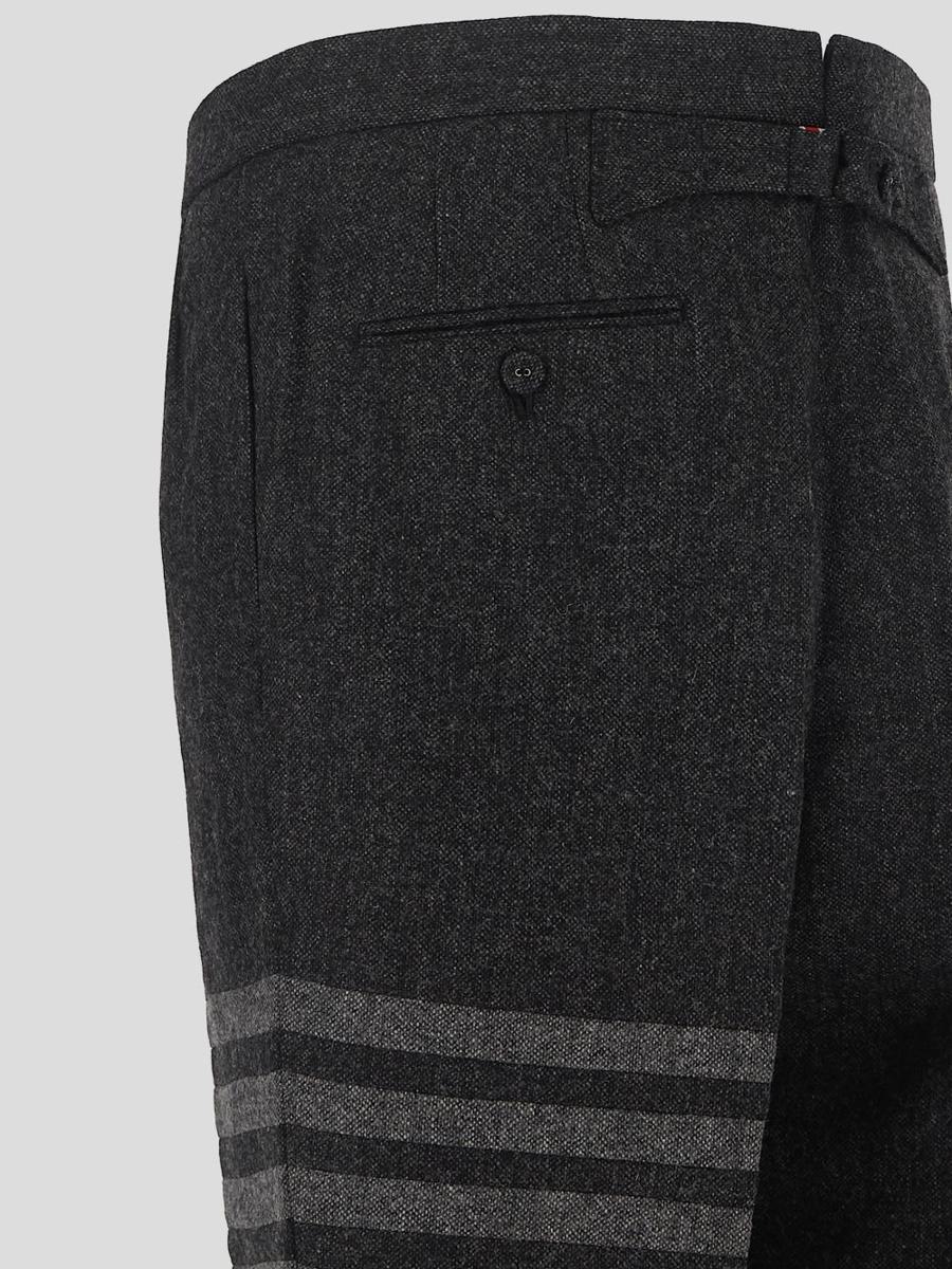 Shop Thom Browne Trousers In Darkgrey