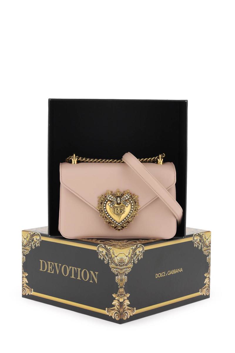 Shop Dolce & Gabbana Devotion Shoulder Bag In Rosa