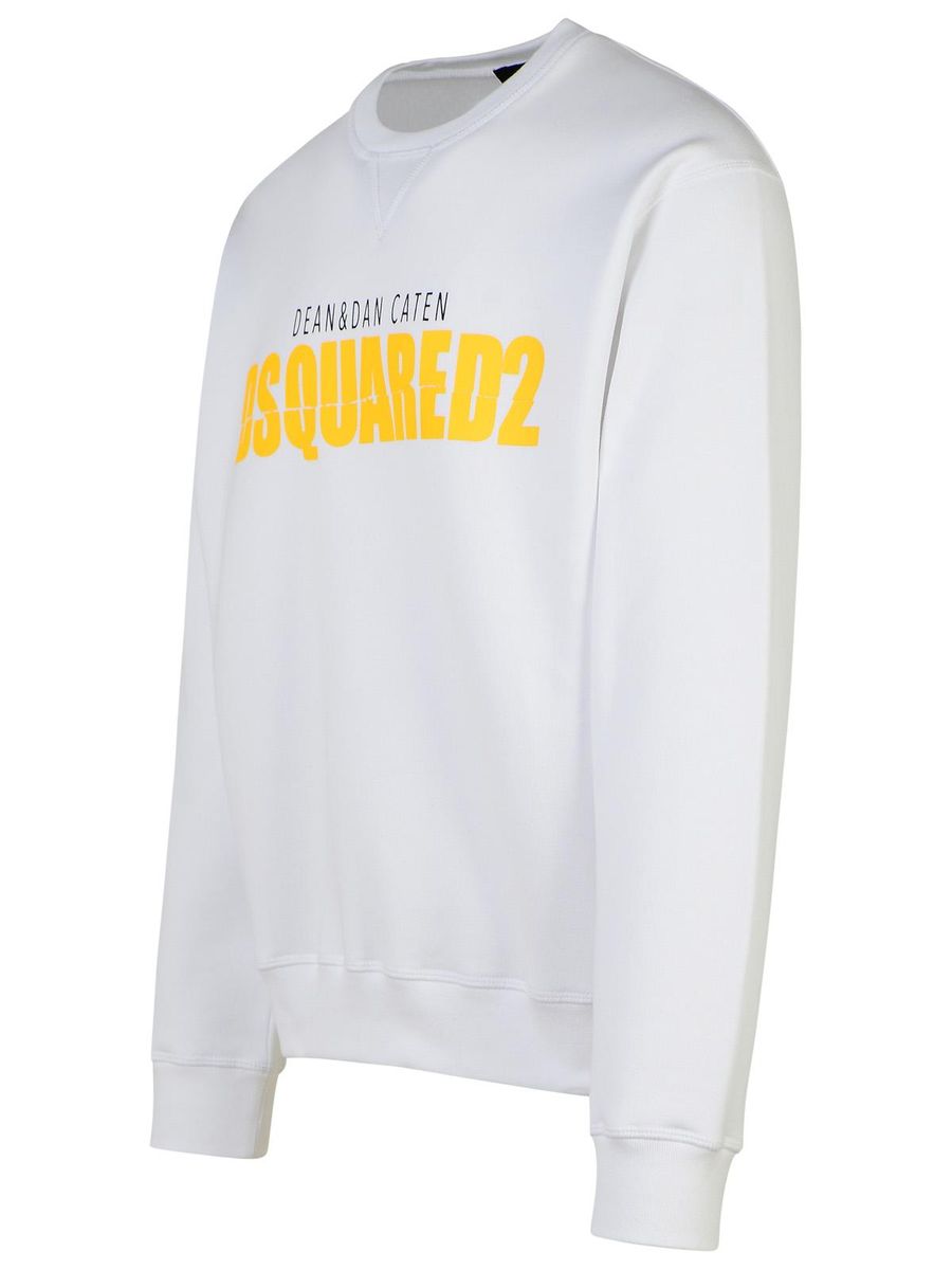 Shop Dsquared2 White Cotton Sweatshirt