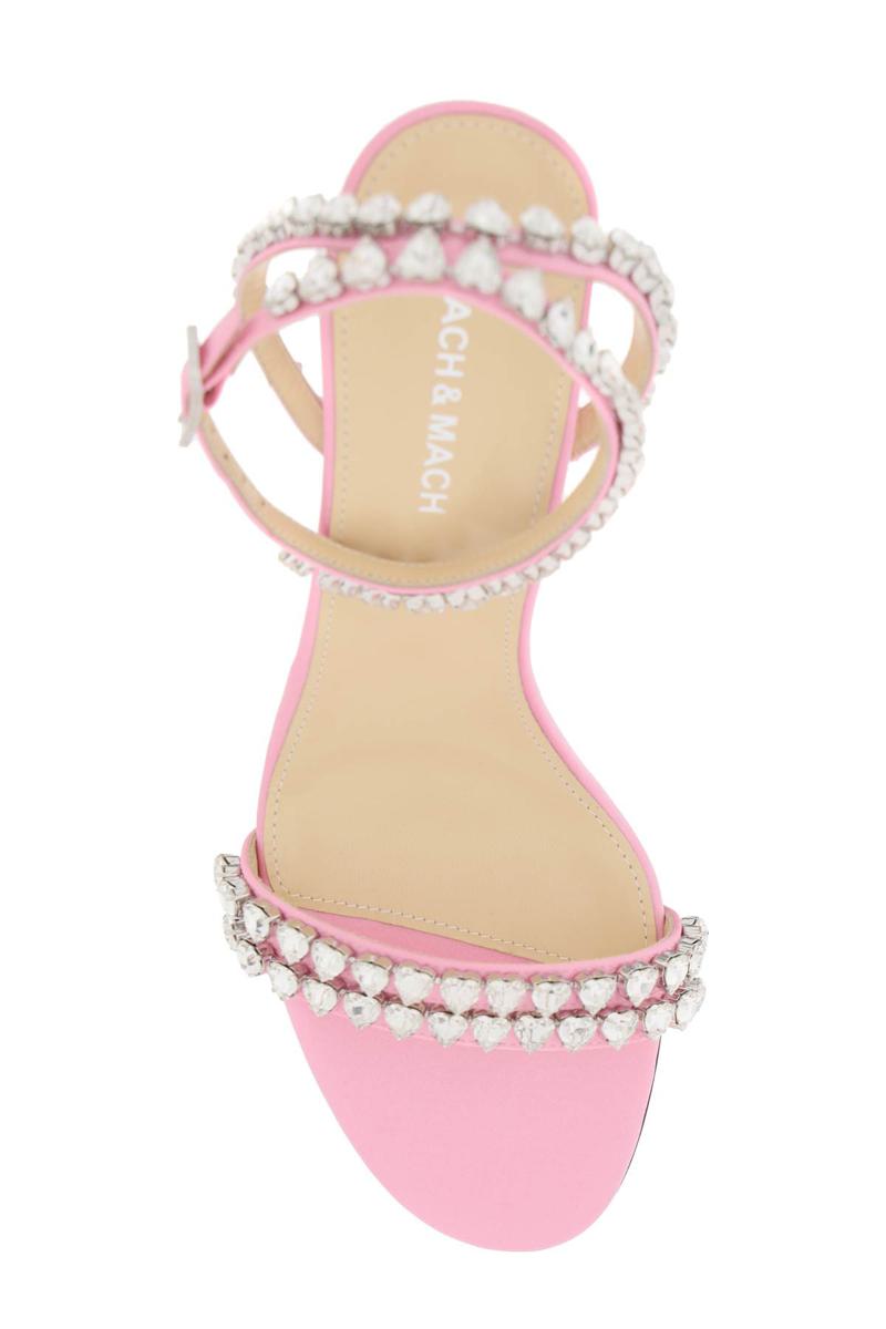 Shop Mach E Mach Audrey Sandals With Crystals In Rosa