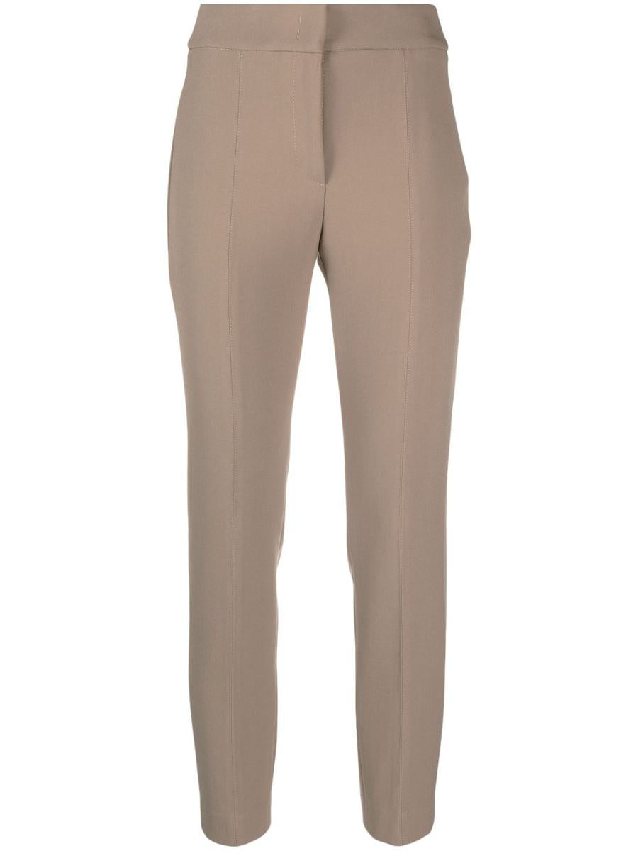 Shop Peserico Trousers In Grey