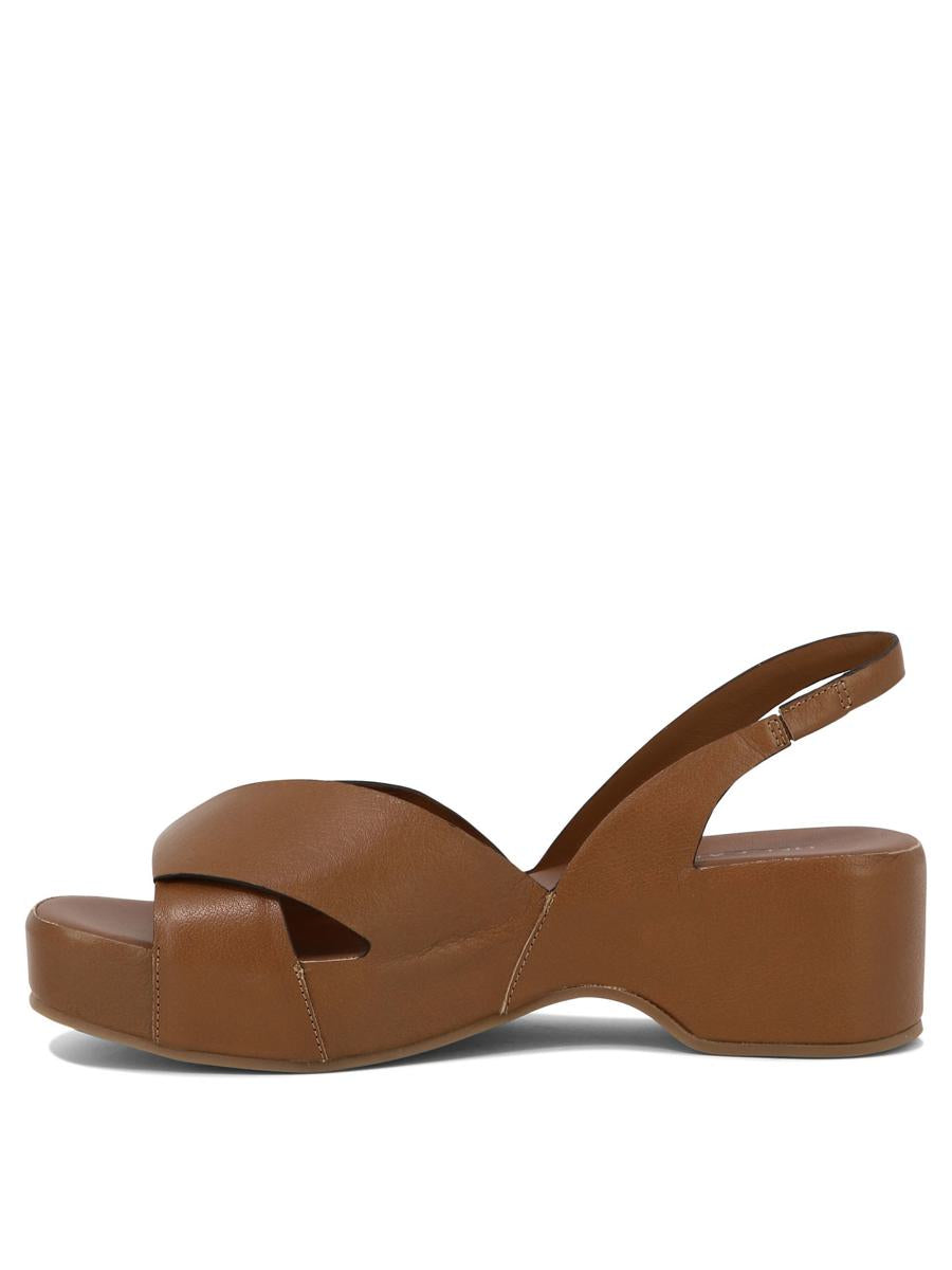 Shop Delcarlo "horus" Sandals In Brown