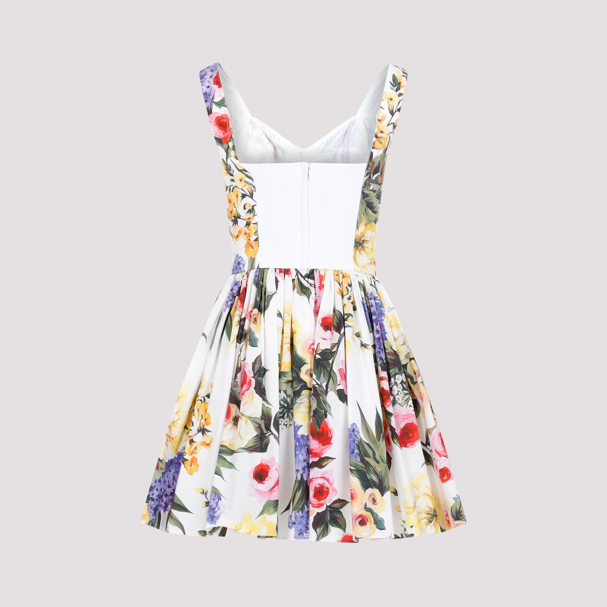 Shop Dolce & Gabbana Short Dress With Print In Multicolour