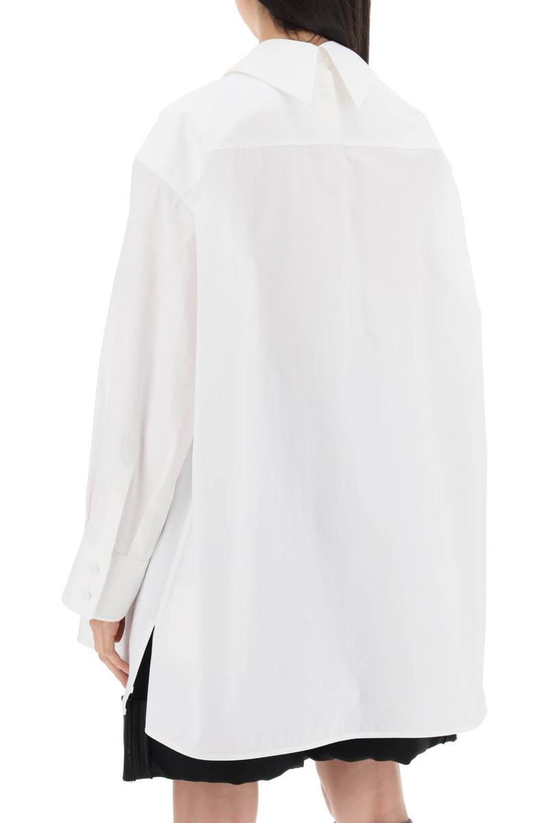 Shop Jil Sander "oversized Shirt With Double In Bianco