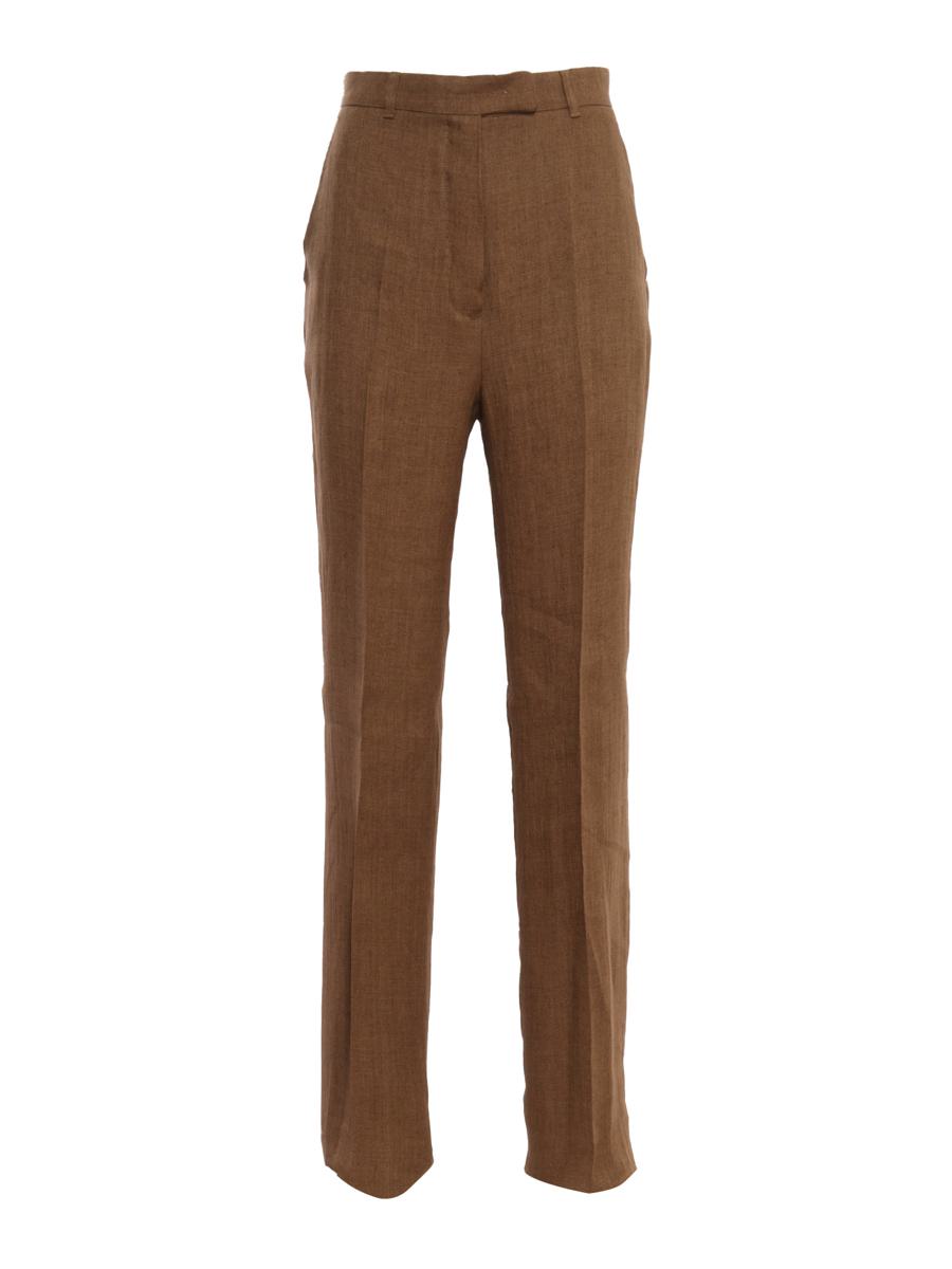 Shop Max Mara Studio Pants In Beige